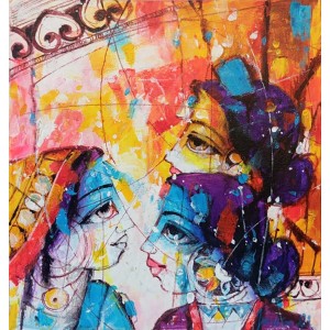 Janisar Ali, 12 x 14 Inch, Acrylic on Canvas, Figurative Painting,AC-JNA-026